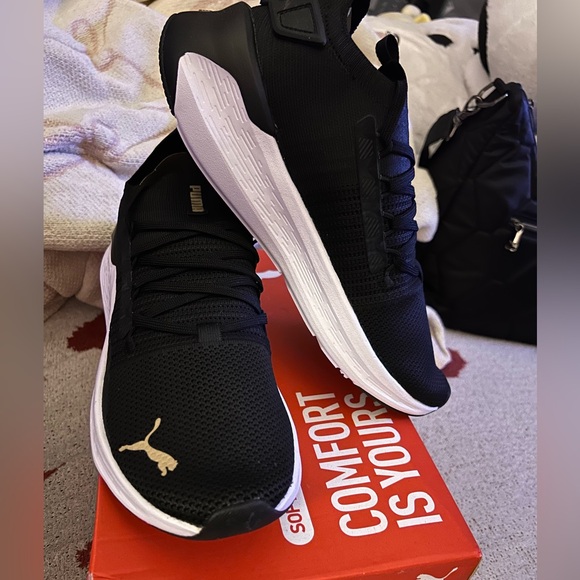 Ladies Puma SoftRide Symmetry Fuzion Black Sneakers-Size 10 - Picture 6 of 8